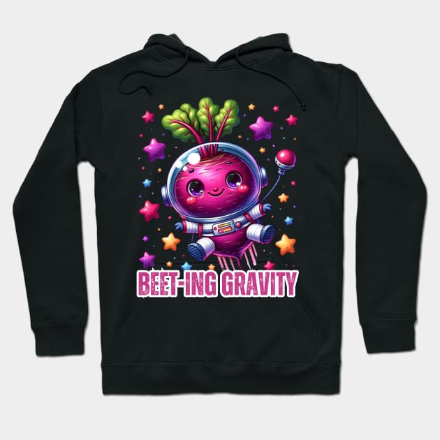 Astronaut Beet - Beet-ing Gravity Cosmic Tee Hoodie by vk09design